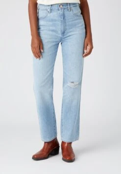 Wrangler Wild West - Jean Droit - Destroyed Denim
