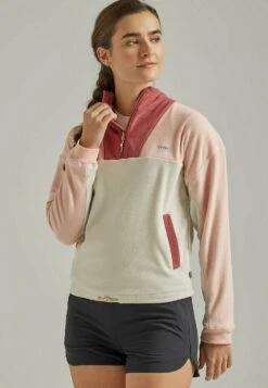 Wrangler 1/4 Zip Popover - Sweat Polaire - Rose Cloud