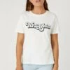 Wrangler Regular Tee - T-Shirt Imprimé - Wornwhite