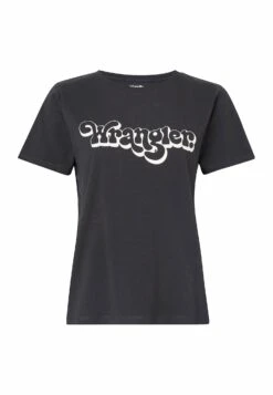 Wrangler Regular Tee - T-Shirt Imprimé - Washed Black -Wrangler Promos Boutique 23742854f6ba4c70996a814a0fea2e24