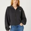 Wrangler Zip Hoodie - Sweat Zippé - Faded Black