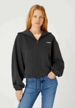 Wrangler Zip Hoodie - Sweat Zippé - Faded Black