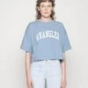 Wrangler Boxy Tee - T-Shirt Imprimé - Stone Wash Blue