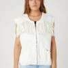 Wrangler Fringed - Veste Sans Manches - Vintage White