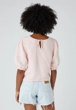 Wrangler Puff Sleeve Shirt - Sweat Zippé - Rose -Wrangler Promos Boutique 3a9bb124f3064b61b5376291def01f80