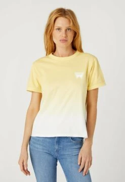 Wrangler Ringer - T-Shirt Imprimé - Pale Banana