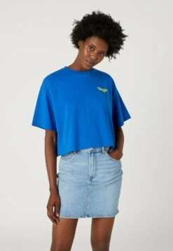 Wrangler Boxy - T-Shirt Imprimé - Nautical Blue