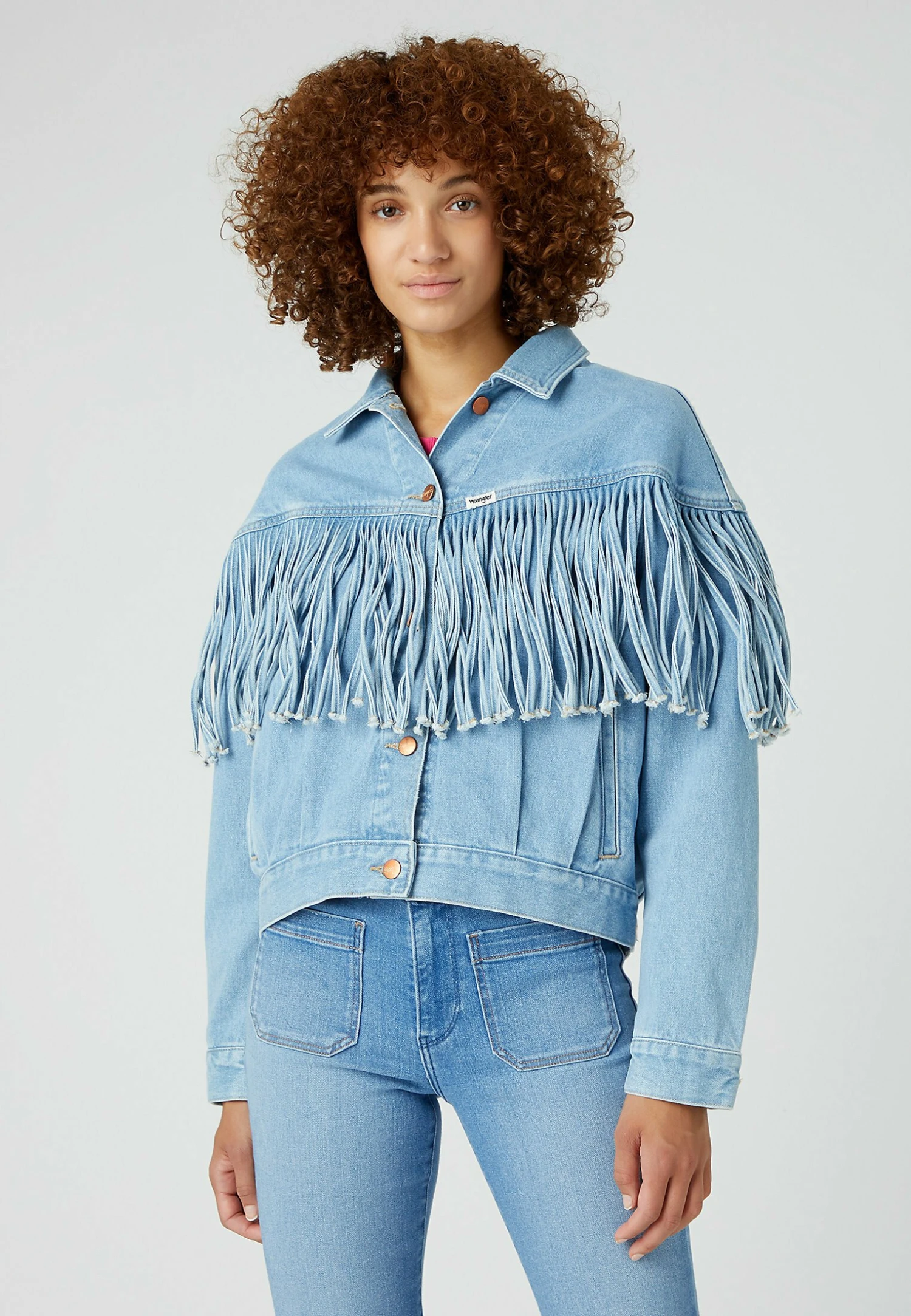 Wrangler Western Fringe - Veste En Jean - Cloud Nine 1 Wrangler Western Fringe - Veste En Jean - Cloud Nine