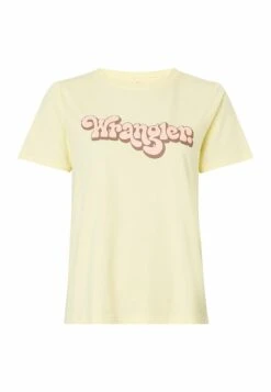 Wrangler Regular Tee - T-Shirt Imprimé - Pale Banana -Wrangler Promos Boutique 52822ca4675046e0967435a3e201c461