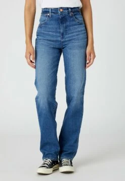Wrangler Mom - Jean Droit - Smoke Sea
