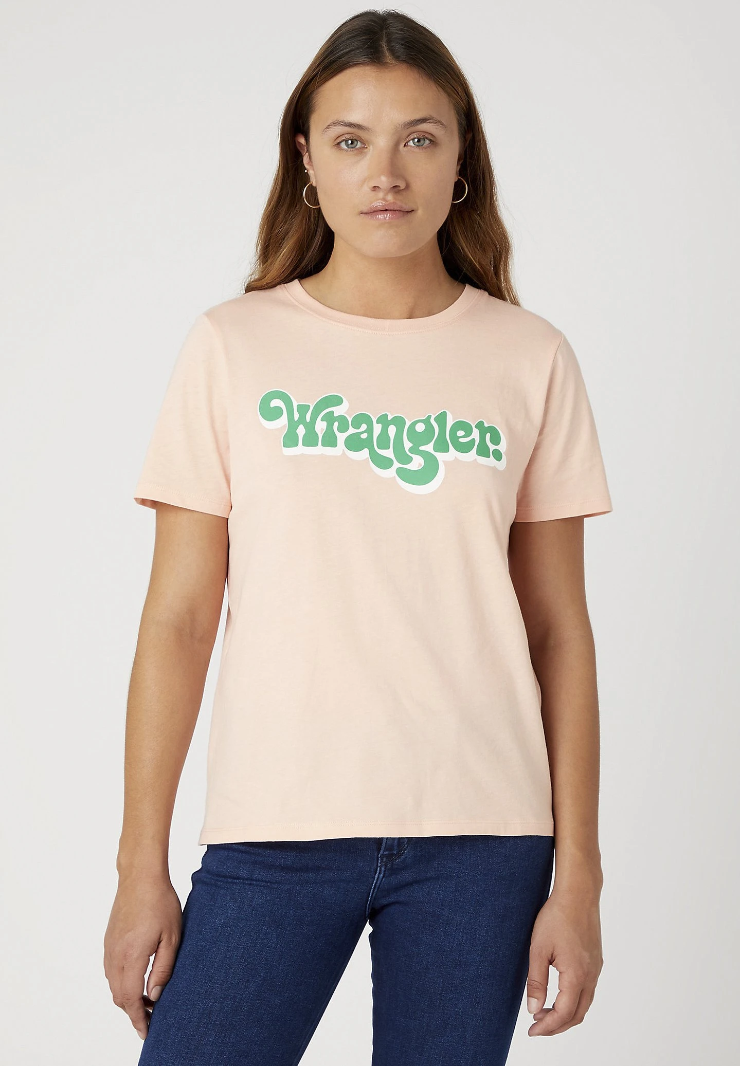 Wrangler Regular Tee - T-Shirt Imprimé - Peach Melba 1 Wrangler Regular Tee - T-Shirt Imprimé - Peach Melba