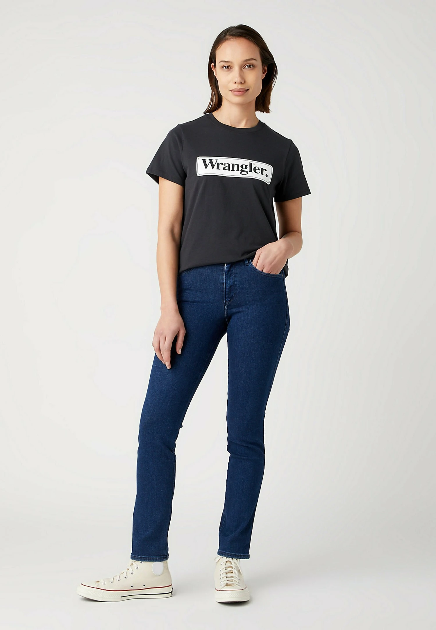 Wrangler Regular - T-Shirt Imprimé - Faded Black 2 Wrangler Regular - T-Shirt Imprimé - Faded Black – Image 2