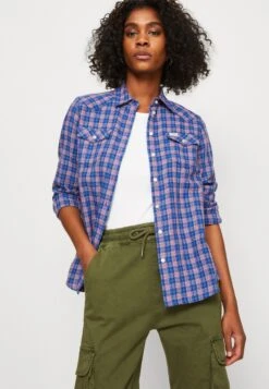 Wrangler Western Shirt - Chemisier - Nautical Blue -Wrangler Promos Boutique 6dc953a5328b47c1af87840a96d0777f