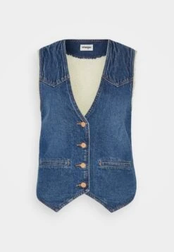 Wrangler Slim Vest - Veste Sans Manches - Dark Wash -Wrangler Promos Boutique 6e64c9bb1cc04904bc688794b36671f5