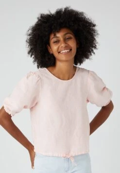 Wrangler Puff Sleeve Shirt - Sweat Zippé - Rose