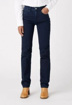 Wrangler Straight - Jean Droit - Blue Black