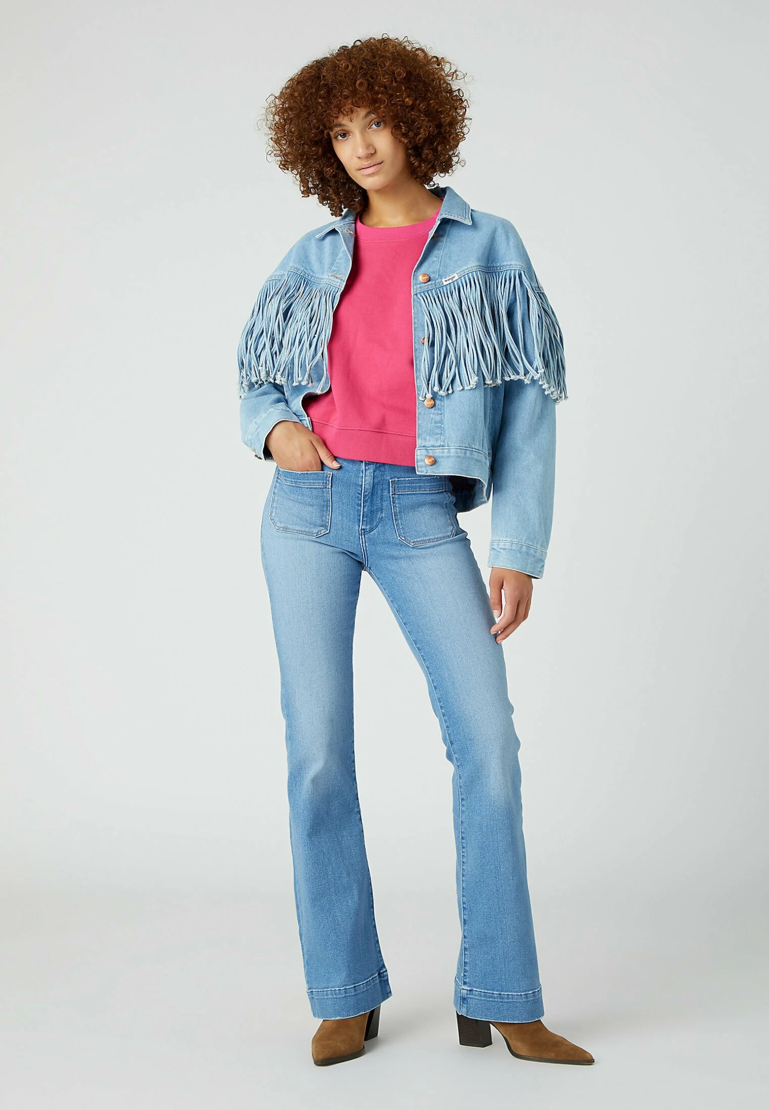 Wrangler Western Fringe - Veste En Jean - Cloud Nine 2 Wrangler Western Fringe - Veste En Jean - Cloud Nine – Image 2
