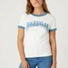 Wrangler Ringer Tee - T-Shirt Imprimé - Worn White