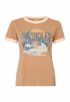 Wrangler Ringer Tee - T-Shirt Imprimé - Burro Brown -Wrangler Promos Boutique 8f40e438962644978ffe4cc323c742c9