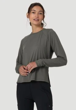 Wrangler Tg Performance - T-Shirt À Manches Longues - Olivegrün