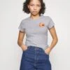 Wrangler Shrunken Band Tee - T-Shirt Imprimé - Light Grey