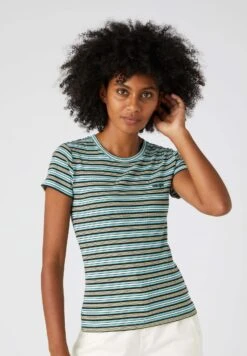 Wrangler Stripe - T-Shirt Imprimé - Himmelblau