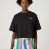 Wrangler Boxy - T-Shirt Imprimé - Faded Black