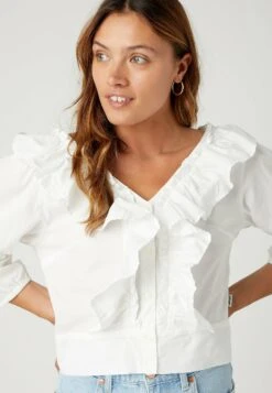 Wrangler Western Frill - Blouse - Worn White -Wrangler Promos Boutique d952dff49b244a35a46cb8431a925c67