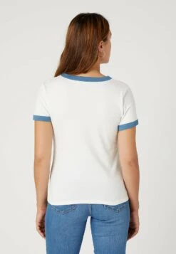 Wrangler Ringer Tee - T-Shirt Imprimé - Worn White -Wrangler Promos Boutique e1c7c4e222b64f8fb3cc7a5f657db2bf
