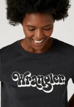 Wrangler Regular Tee - T-Shirt Imprimé - Washed Black -Wrangler Promos Boutique e392459f0db4444da1519397e2b773f2