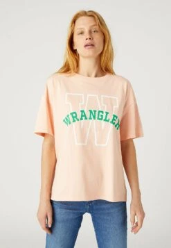 Wrangler Girlfriend - T-Shirt Imprimé - Peach Melba